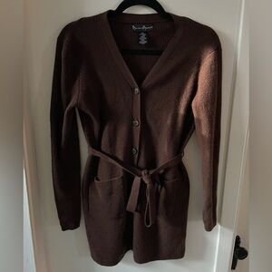 Mercer & Madison | 100% Merino Wool Chocolate Brown Cardigan